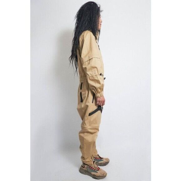 MAGNLENS Convertible Flight Suit Desert unisex Jumpsuit Khaki size XXS NWOT $235 - Picture 6 of 12